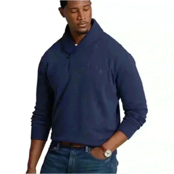 Polo Ralph Lauren Men's Big & Tall Luxury Jersey Shawl-Collar Pullover, XXL - Picture 1 of 7